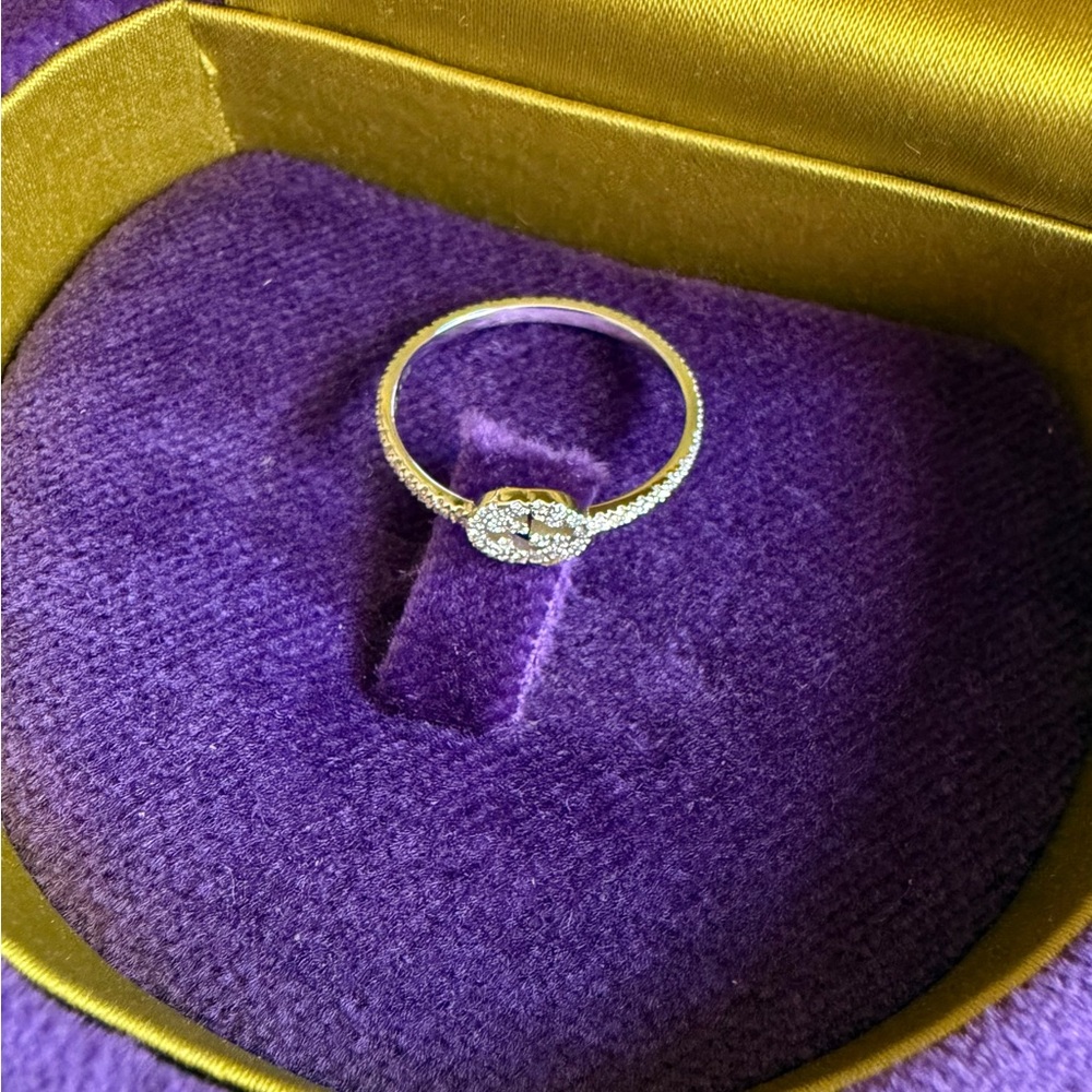 Gucci Interlocking G White Gold Ring Diamond Ring… - image 3